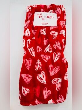 Be Mine Plush Throw Blanket Red Hearts 50” x 60” NEW Valentines Love Marriage